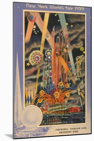 Fireworks, New York World's Fair, 1939-null-Mounted Art Print