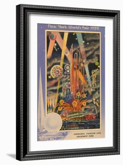 Fireworks, New York World's Fair, 1939-null-Framed Art Print