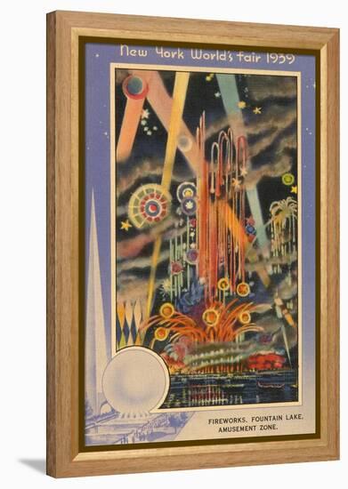 Fireworks, New York World's Fair, 1939-null-Framed Stretched Canvas