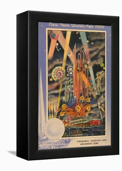 Fireworks, New York World's Fair, 1939-null-Framed Stretched Canvas