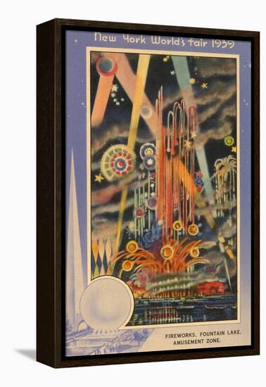 Fireworks, New York World's Fair, 1939-null-Framed Stretched Canvas