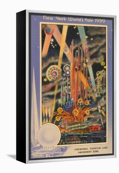 Fireworks, New York World's Fair, 1939-null-Framed Stretched Canvas