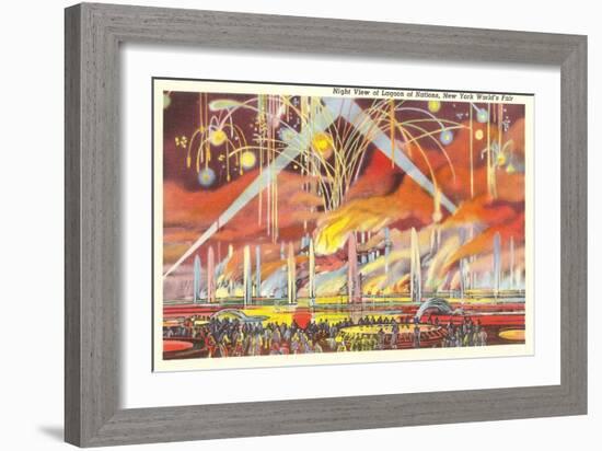 Fireworks, New York World's Fair, 1939-null-Framed Art Print