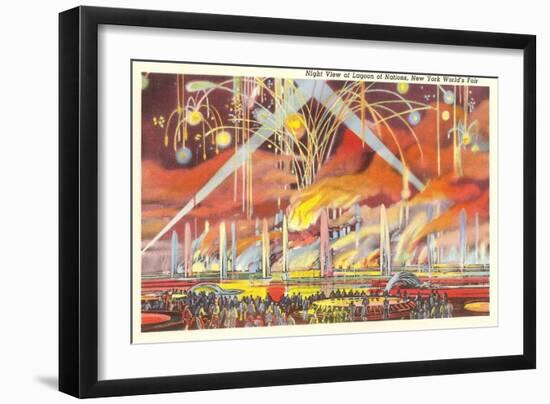 Fireworks, New York World's Fair, 1939-null-Framed Art Print