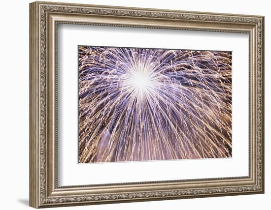 Fireworks on July 4th, at Gasworks Park, Seattle, Washington, USA-Jamie & Judy Wild-Framed Photographic Print