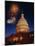 Fireworks over U.S. Capitol-Bill Ross-Mounted Photographic Print