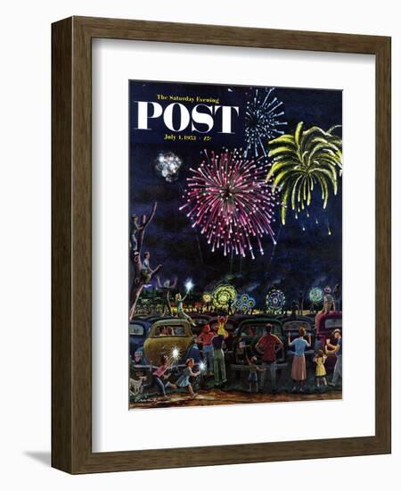 "Fireworks" Saturday Evening Post Cover, July 4, 1953-Ben Kimberly Prins-Framed Giclee Print