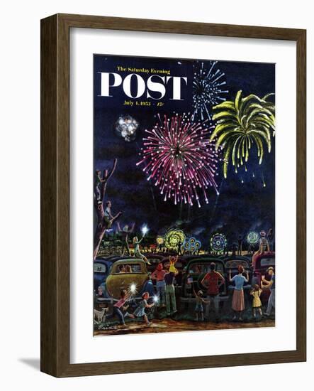 "Fireworks" Saturday Evening Post Cover, July 4, 1953-Ben Kimberly Prins-Framed Giclee Print