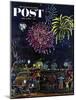 "Fireworks" Saturday Evening Post Cover, July 4, 1953-Ben Kimberly Prins-Mounted Giclee Print