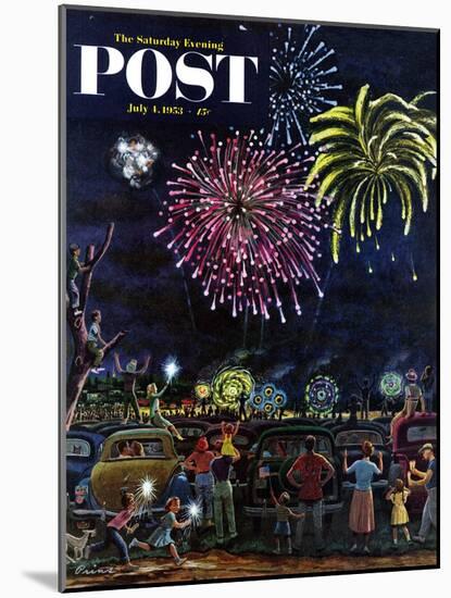"Fireworks" Saturday Evening Post Cover, July 4, 1953-Ben Kimberly Prins-Mounted Giclee Print