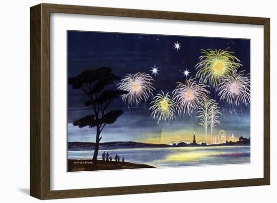 Fireworks Show - Jack & Jill-Wilmer H. Wickham-Framed Giclee Print