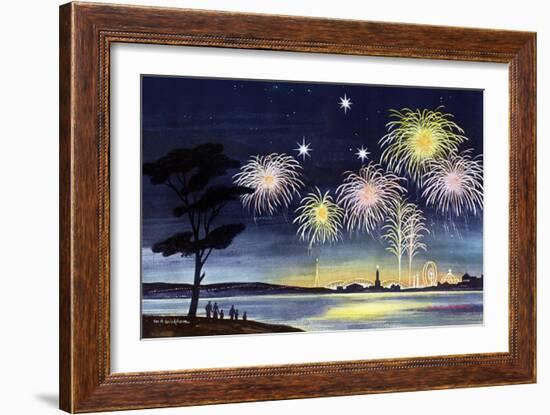 Fireworks Show - Jack & Jill-Wilmer H. Wickham-Framed Giclee Print