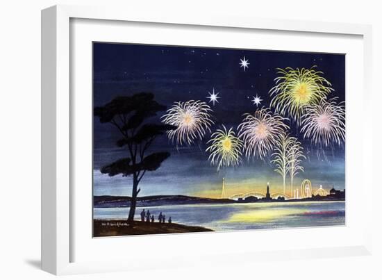 Fireworks Show - Jack & Jill-Wilmer H. Wickham-Framed Giclee Print