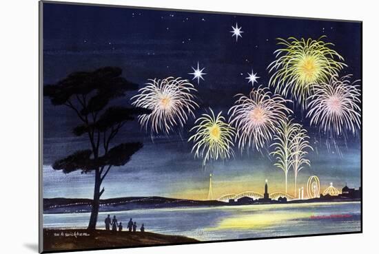 Fireworks Show - Jack & Jill-Wilmer H. Wickham-Mounted Giclee Print