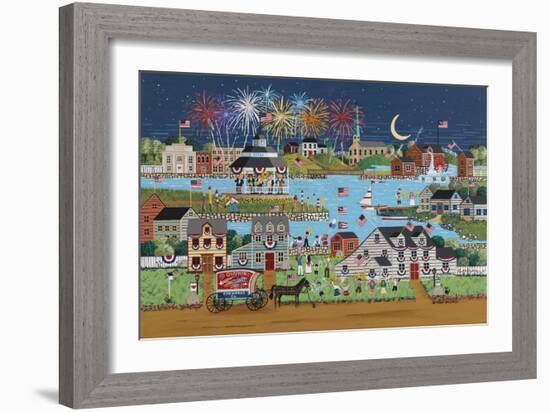 FireworksOverCoeLake-Anthony Kleem-Framed Giclee Print