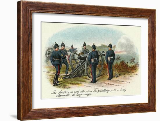 Firing Cannon, Simkin-R Simkin-Framed Art Print