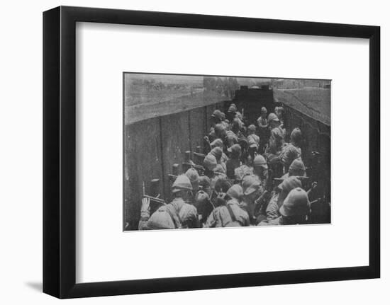 'Firing from an Armoured Train', 1902-Unknown-Framed Photographic Print