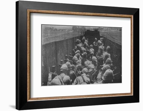 'Firing from an Armoured Train', 1902-Unknown-Framed Photographic Print