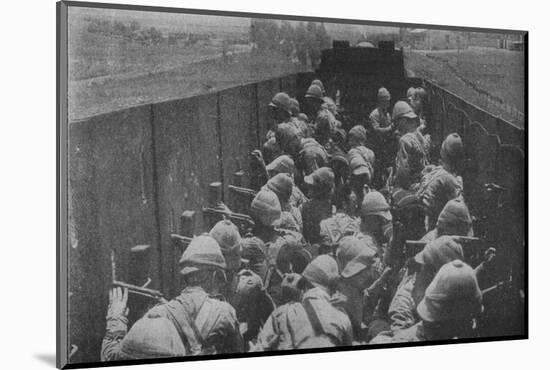 'Firing from an Armoured Train', 1902-Unknown-Mounted Photographic Print