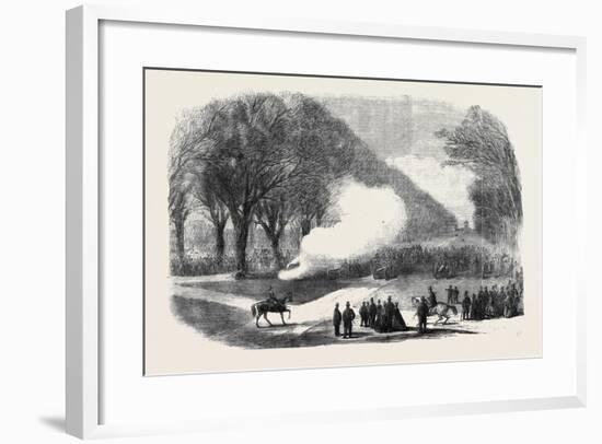 Firing Minute Guns in the Long Walk Windsor Park the Funeral of His Late Royal Highness the Prince-null-Framed Giclee Print