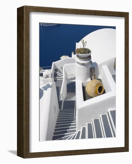 Firostefani, Santorini, Cyclades, Greek Islands, Greece, Europe-Papadopoulos Sakis-Framed Photographic Print