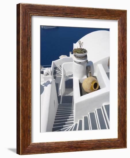 Firostefani, Santorini, Cyclades, Greek Islands, Greece, Europe-Papadopoulos Sakis-Framed Photographic Print