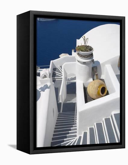 Firostefani, Santorini, Cyclades, Greek Islands, Greece, Europe-Papadopoulos Sakis-Framed Premier Image Canvas