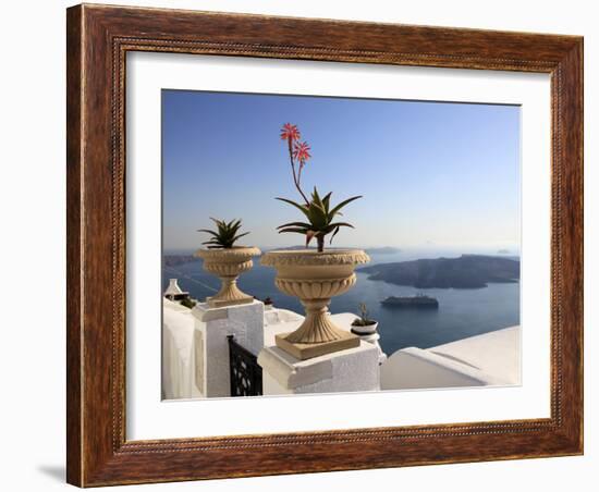 Firostefani, Santorini, Cyclades Islands, Greek Islands, Greece, Europe-Hans Peter Merten-Framed Photographic Print