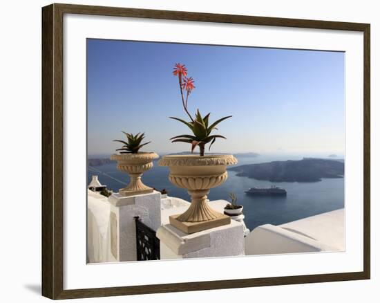 Firostefani, Santorini, Cyclades Islands, Greek Islands, Greece, Europe-Hans Peter Merten-Framed Photographic Print