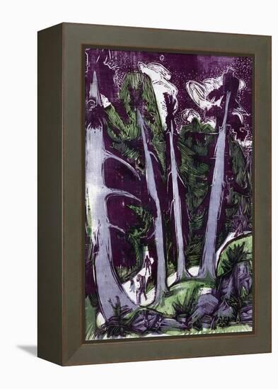 Firs, 1919-Ernst Ludwig Kirchner-Framed Premier Image Canvas