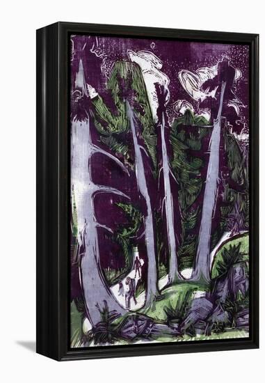 Firs, 1919-Ernst Ludwig Kirchner-Framed Premier Image Canvas