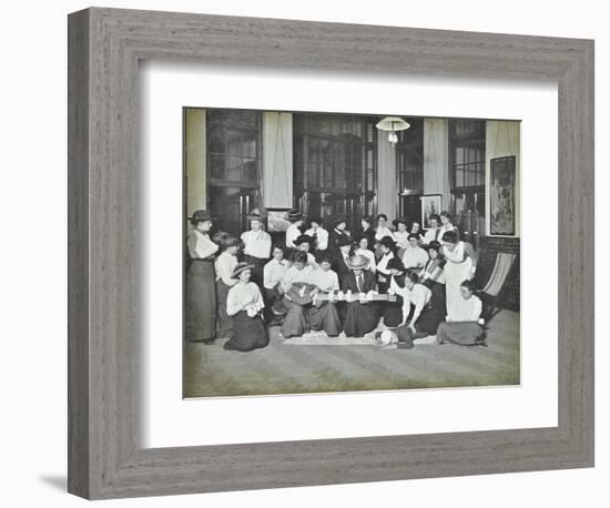 First Aid Class for Women, Montem Street Evening Institute, London, 1913-null-Framed Photographic Print