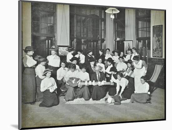 First Aid Class for Women, Montem Street Evening Institute, London, 1913-null-Mounted Photographic Print