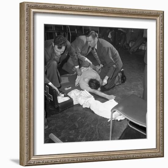 First Aid Competition, Mexborough, South Yorkshire, 1961-Michael Walters-Framed Photographic Print