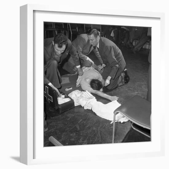 First Aid Competition, Mexborough, South Yorkshire, 1961-Michael Walters-Framed Photographic Print