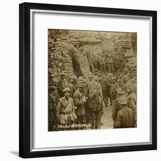 First aid post in quarry, Saint-Vaast, attack of Verdun, northern France, 1916-Unknown-Framed Photographic Print