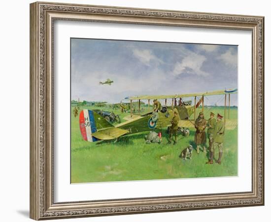 First Air Mail, 1978 (Oil on Canvas)-Terence Cuneo-Framed Giclee Print