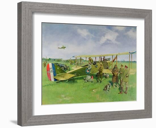 First Air Mail, 1978 (Oil on Canvas)-Terence Cuneo-Framed Giclee Print