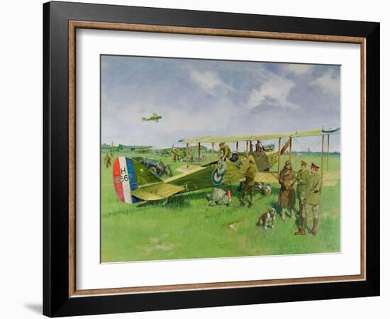 First Air Mail, 1978 (Oil on Canvas)-Terence Cuneo-Framed Giclee Print