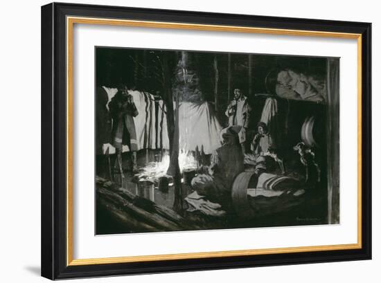 First and Best Camp of the Trip, 1895-Frederic Remington-Framed Giclee Print