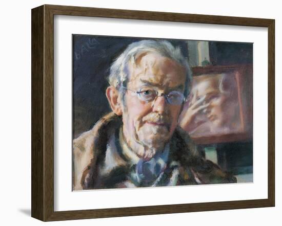 First and Last Thoughts (Self Portrait)-Giacomo Balla-Framed Giclee Print