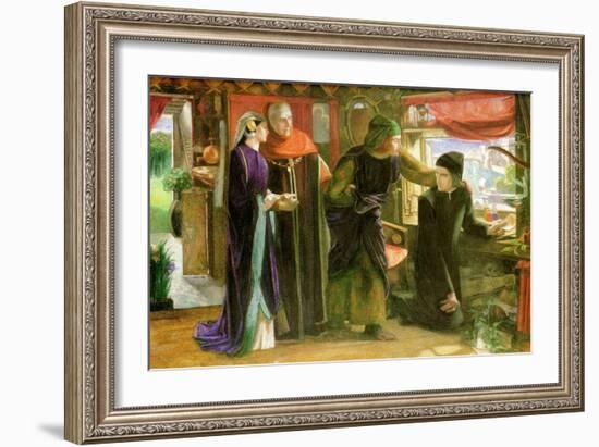 First Anniversary of the Death of Beatrice-Dante Gabriel Rossetti-Framed Art Print