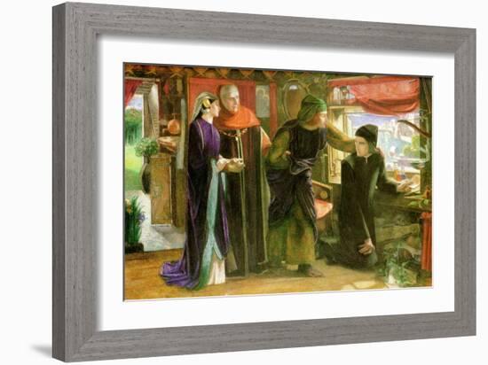 First Anniversary of the Death of Beatrice-Dante Gabriel Rossetti-Framed Art Print