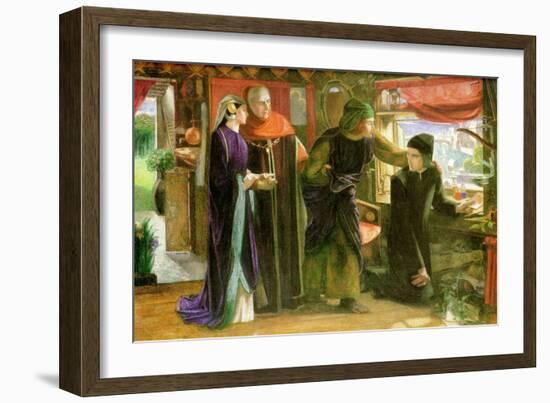 First Anniversary of the Death of Beatrice-Dante Gabriel Rossetti-Framed Art Print