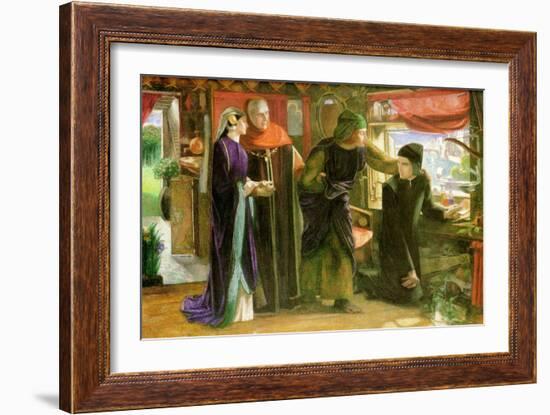 First Anniversary of the Death of Beatrice-Dante Gabriel Rossetti-Framed Art Print