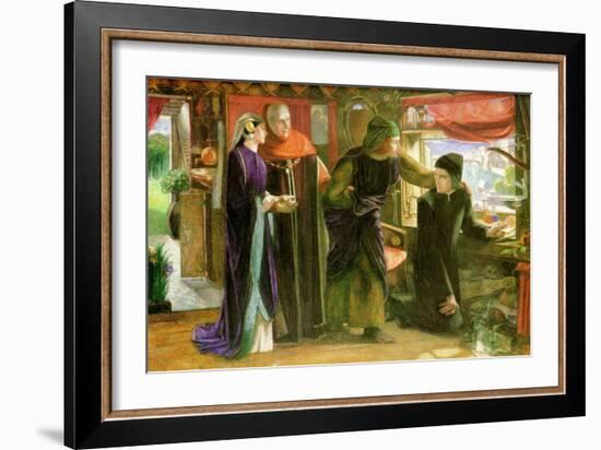 First Anniversary of the Death of Beatrice-Dante Gabriel Rossetti-Framed Art Print