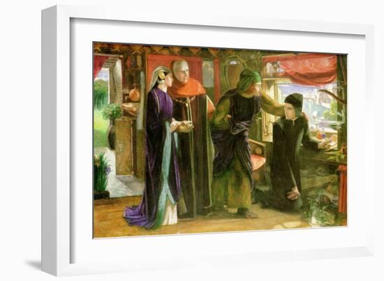 First Anniversary of the Death of Beatrice-Dante Gabriel Rossetti-Framed Art Print