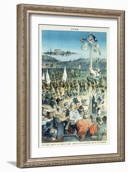 First Annual Picnic of the Knights of Labor - More Fun for the Spectators Than for the Performers-Joseph Keppler-Framed Giclee Print