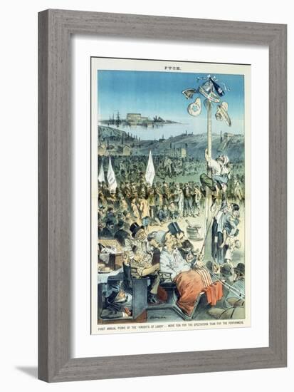 First Annual Picnic of the Knights of Labor - More Fun for the Spectators Than for the Performers-Joseph Keppler-Framed Giclee Print