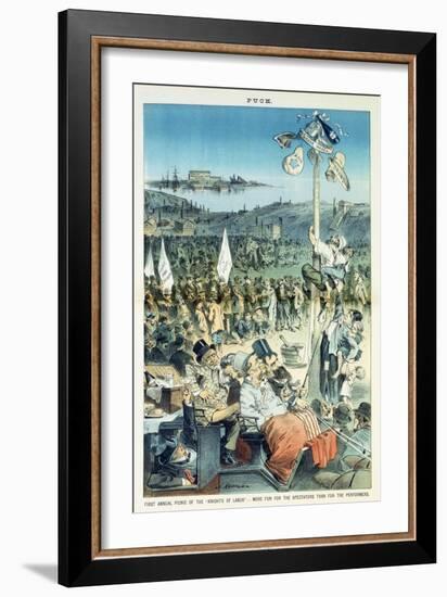 First Annual Picnic of the Knights of Labor - More Fun for the Spectators Than for the Performers-Joseph Keppler-Framed Giclee Print